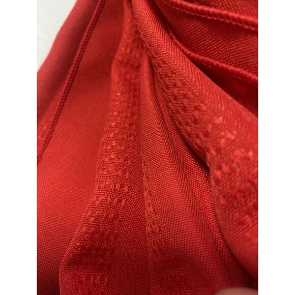 Vintage Red Textured Dacron Perm Press Tablecloth Oblong 60” x 120” Christmas - Picture 16 of 16